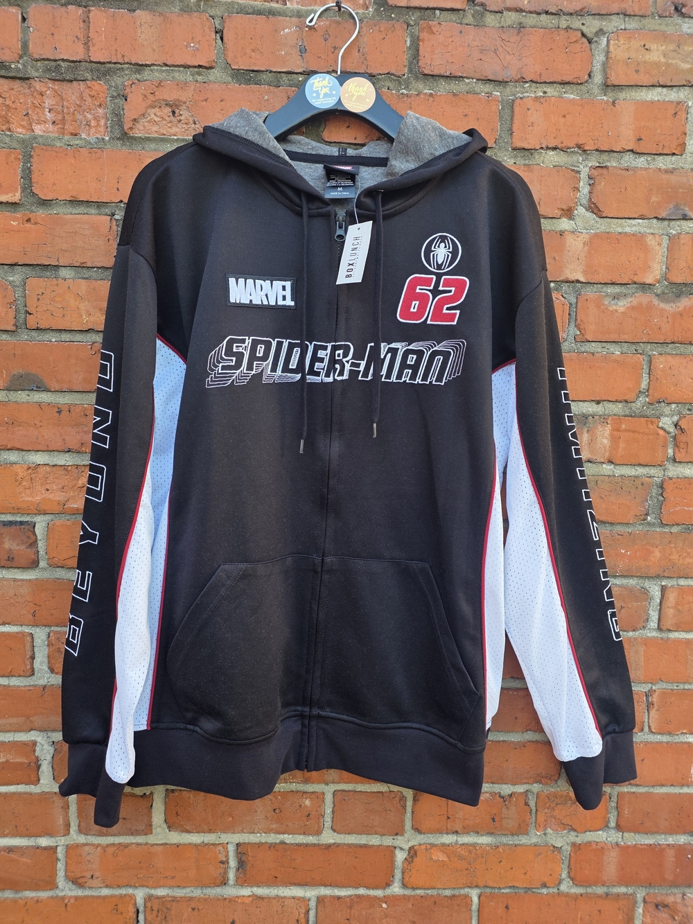 Marvel Spider-Man Beyond Amazing Mesh Full Zip Hoodie Men's Medium NWT (F)